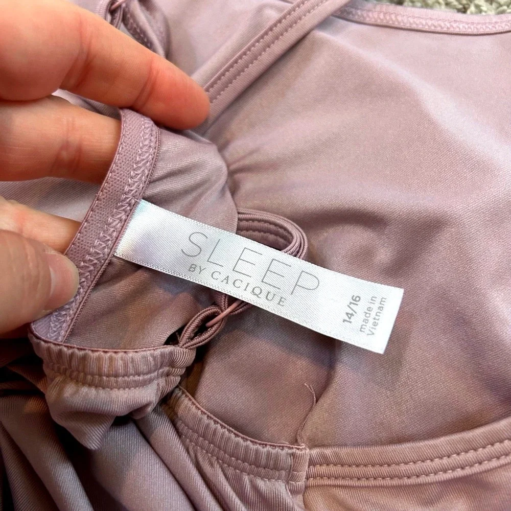 Sleep by Cacique Camisole Adjustable Sleepwear Purple Plus Size 14/16 Flowy‎